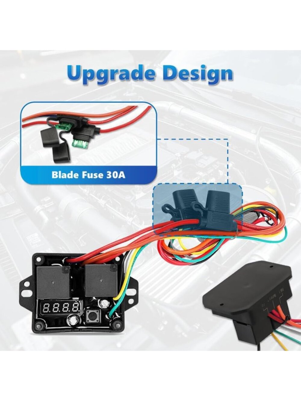 Digital Electric Radiator Fan Controller Kit, Adjustable Temp 104-230°F, LED - Picture 6 of 6